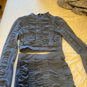 TWO piece rusched outfit